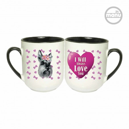 Kubek z psem sznaucer