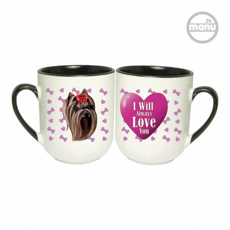 Kubek z psem yorkshire terrier