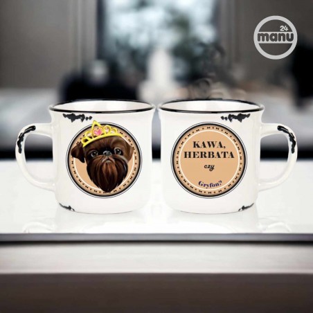 Kubek retro z psem Gryfon