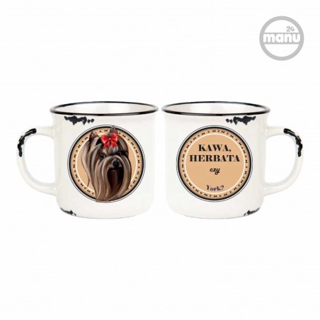Kubek retro z psem York
