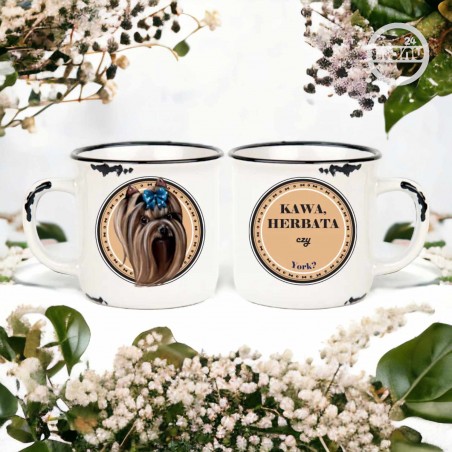 Kubek retro z psem York