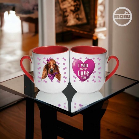 Kubek z psem Setter Irlandzki