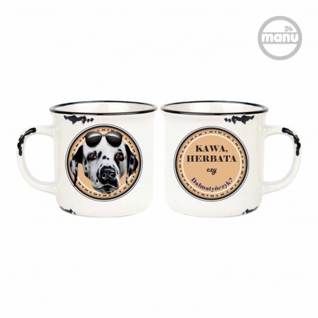 Kubek retro z psem Dalmatyńczyk