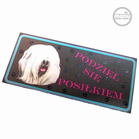 Śmieszny Magnes na lodówkę pies Owczarek Nizinny