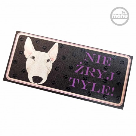 Śmieszny Magnes na lodówkę pies Bulterier