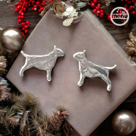 Kolczyki Bulteriery na sztyft