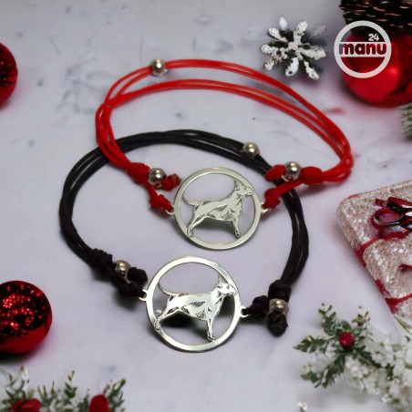 Bransoletka sznurkowa Bulterier w okręgu