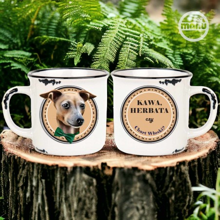 Kubek retro z psem berneńczyk
