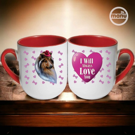 Kubek z psem Owczarek szkocki