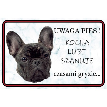 Tabliczka Buldog czarny