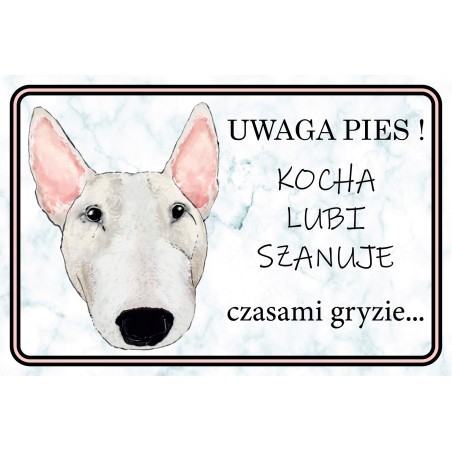 Tabliczka Bulterier biały