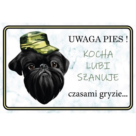 Tabliczka gryfon czarny on