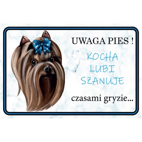 Tabliczka yorkshire terrier on