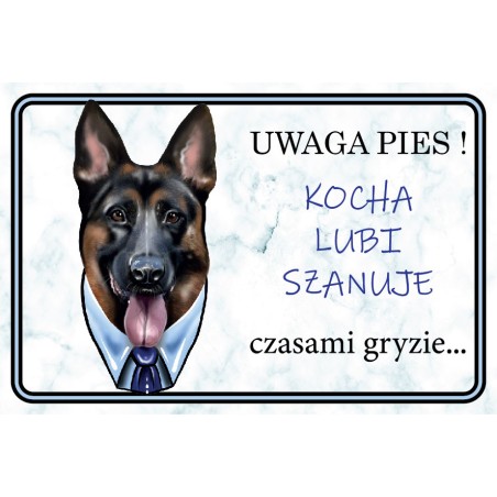 Tabliczka owczarek niemiecki on