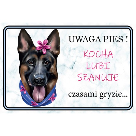 Tabliczka owczarek niemiecki ona