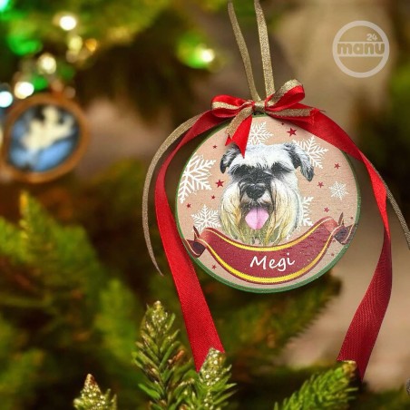 Czerwona Bombka ze zdjęciem twojego pupila i jego imieniem