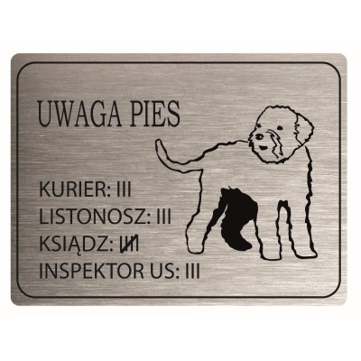 Tabliczka UWAGA PIES Lagotto