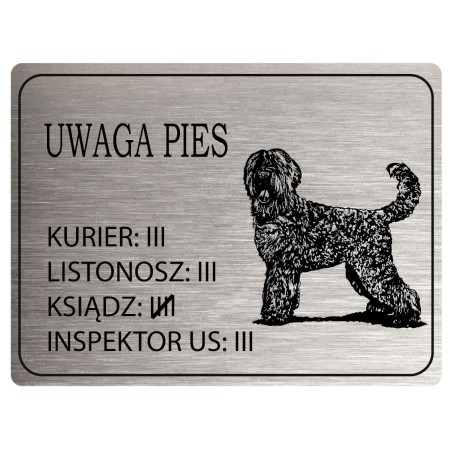 Tabliczka ostrzegawcza uwaga pies Terrier Rosyjski