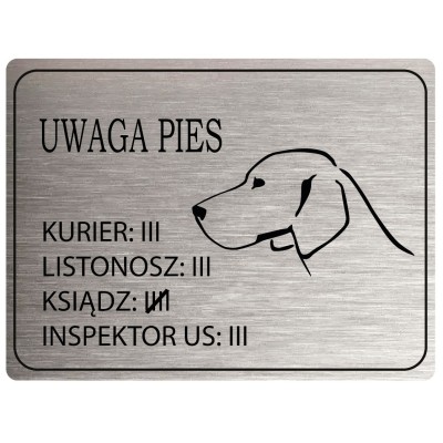 Tabliczka Uwaga Pies Wyżeł...