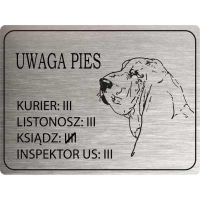 Tabliczka Uwaga Pies Basset