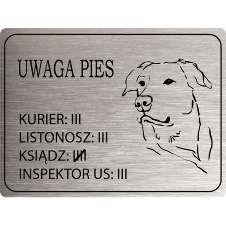 Tabliczka ostrzegawcza uwaga pies beauceron