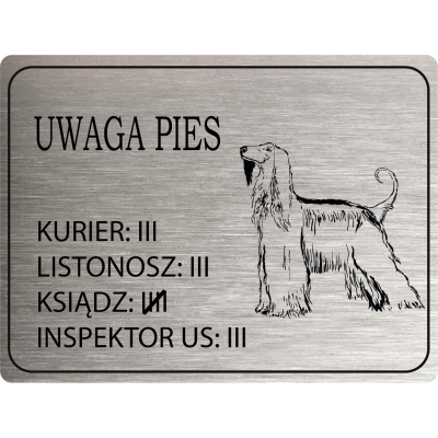 Tabliczka Uwaga Pies chart...