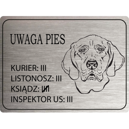 Tabliczka Uwaga pies ogar polski
