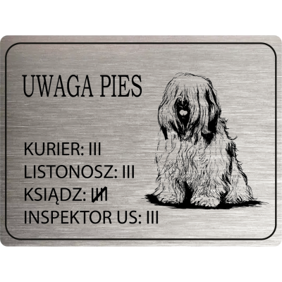 Tabliczka Uwaga pies pon