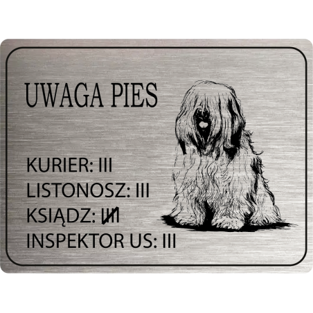 Tabliczka ostrzegawcza uwaga pies pon