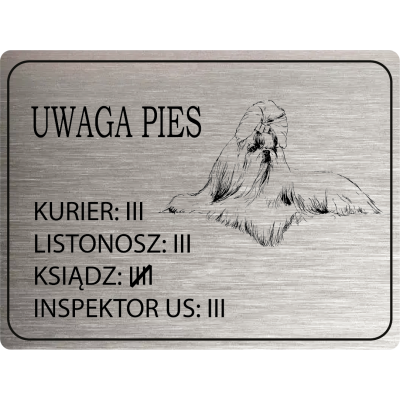 Tabliczka Uwaga pies shih tzu