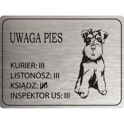 Tabliczka Uwaga pies sznaucer