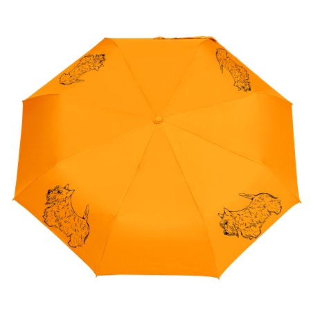 Parasol z Psami Parasolka Terrier Szkocki Składana, Lekka, Wiatroodporna