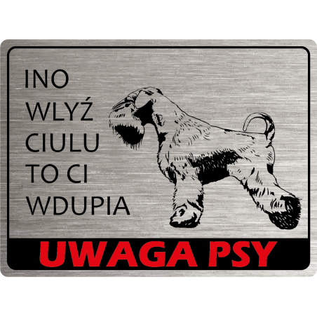 Tabliczka ostrzegawcza uwaga pies York