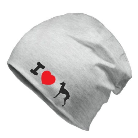 Czapka jesienna zimowa z psem Charcik włoski ciepła czapka unisex prezent dla miłośnika psów