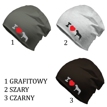 Czapka jesienna zimowa z psem Mastif ciepła czapka unisex prezent dla miłośnika psów