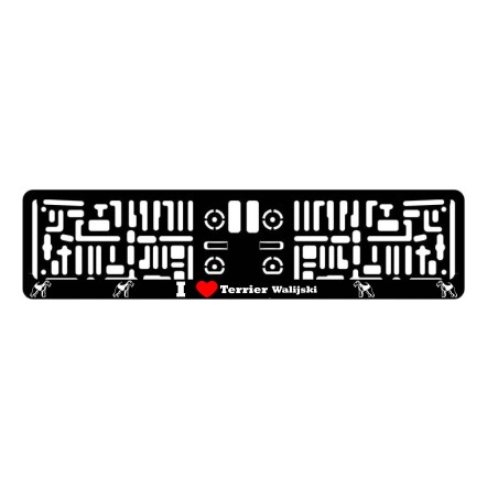 RAMKA POD TABLICE REJESTRACYJNE PIES TERRIER WALIJSKI