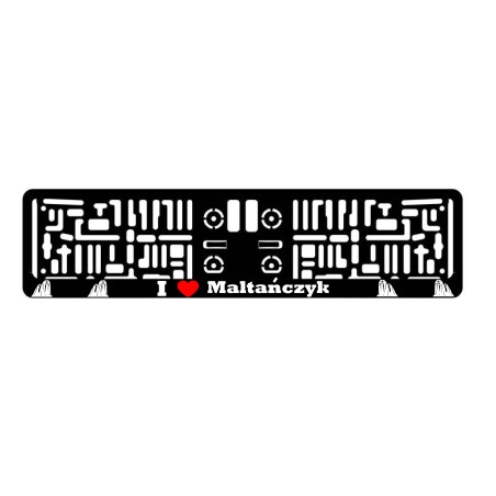 RAMKA POD TABLICE REJESTRACYJNE PIES MALTAŃCZYK