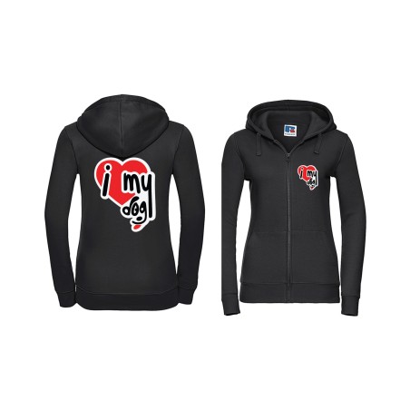 Bluza bawełniana z kapturem I love my dog – komfort i styl damska rozmiar L