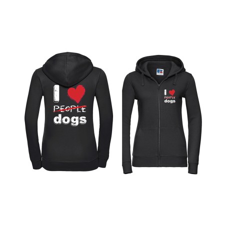 Bluza bawełniana z kapturem I love people – komfort i styl damska rozmiar L