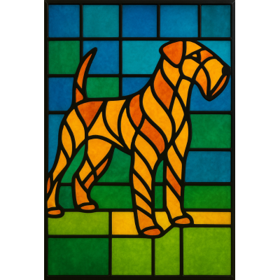 Witraż akrylowy – Airedale...