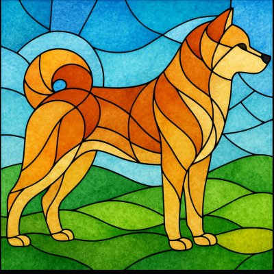 Witraż akrylowy – Akita...