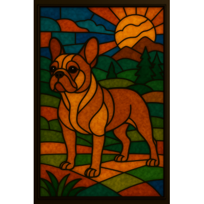Witraż akrylowy – Buldog...