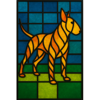 Witraż akrylowy – Bulterier...